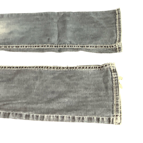 Ariat Jeans Womens 33R Blue R.E.A.L. Mid Rise Stretch Whipstitch Boot Cowgirl - Picture 6 of 8